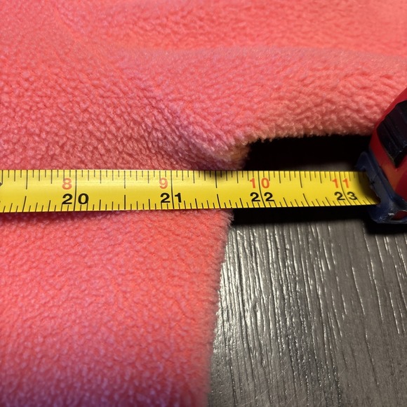 New York Jeans Women`s Coral Pink Fleece 1/4 Zip Sweatshirt Zip Pockets‎  Sz M - Picture 4 of 5